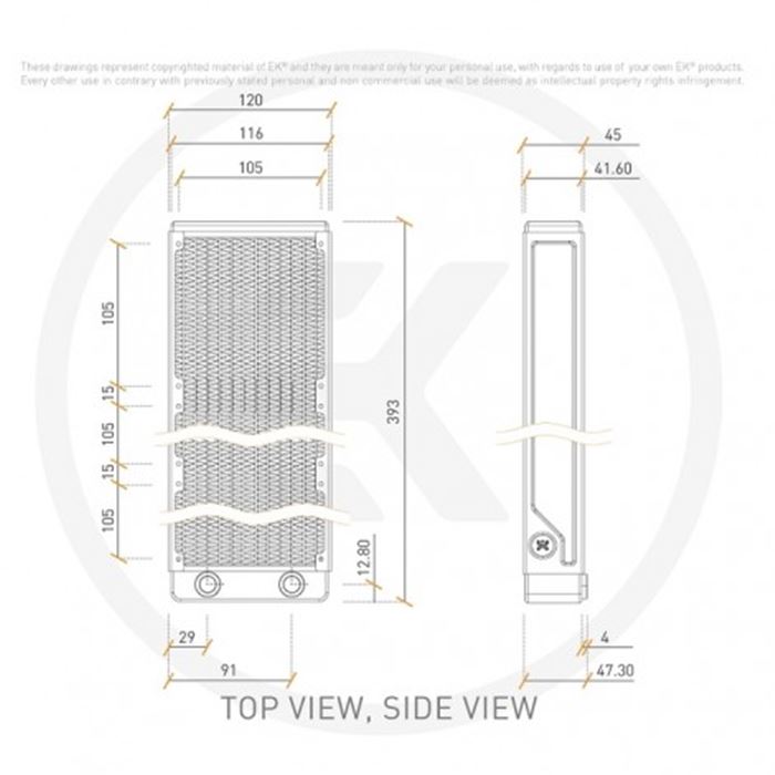 رادیاتور ای کی دبلیو بی EKWB CoolStream Classic PE 360 - 4