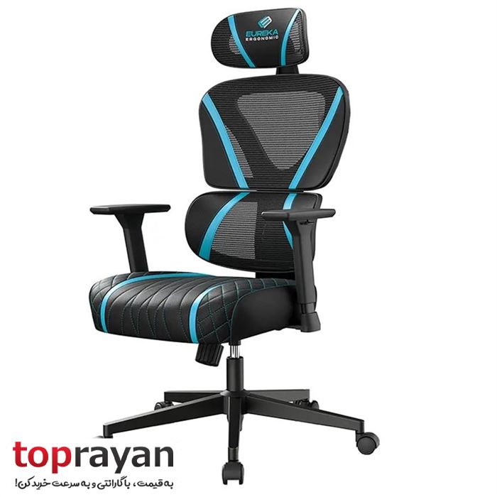 صندلی گیمینگ یوریکا مدل Eureka Norn Blue - 2