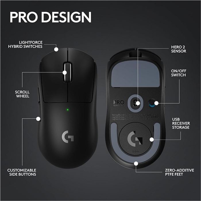 ماوس بی سیم مخصوص بازی لاجیتک مدل PRO X SUPERLIGHT 2 - 9