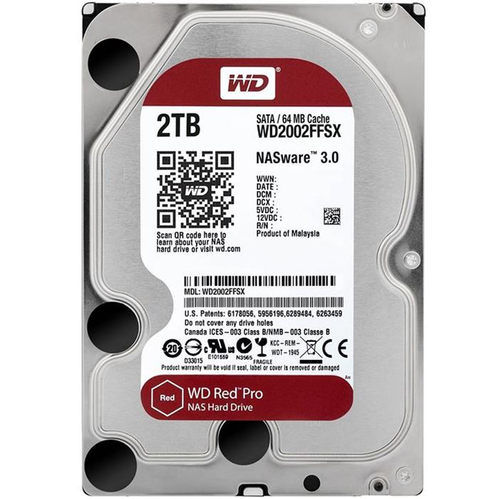 هارددیسک اینترنال وسترن دیجیتال سری Red Pro مدل WD2002FFSX ظرفیت 2 ترابایت