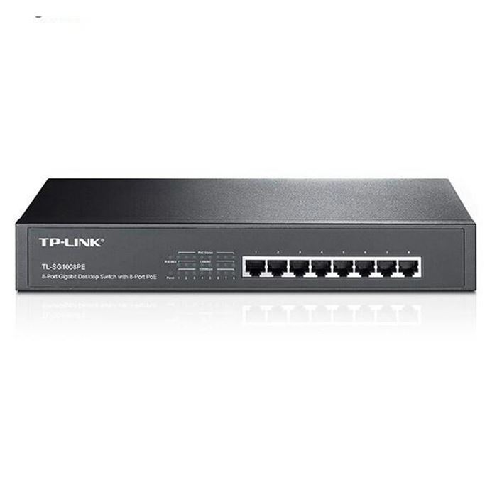 سوییچ 8 پورت گیگابیتی دسکتاپ رکمونت تی پی-لینک به همراه 8 پورت PoE مدل TL-SG1008PE - 7