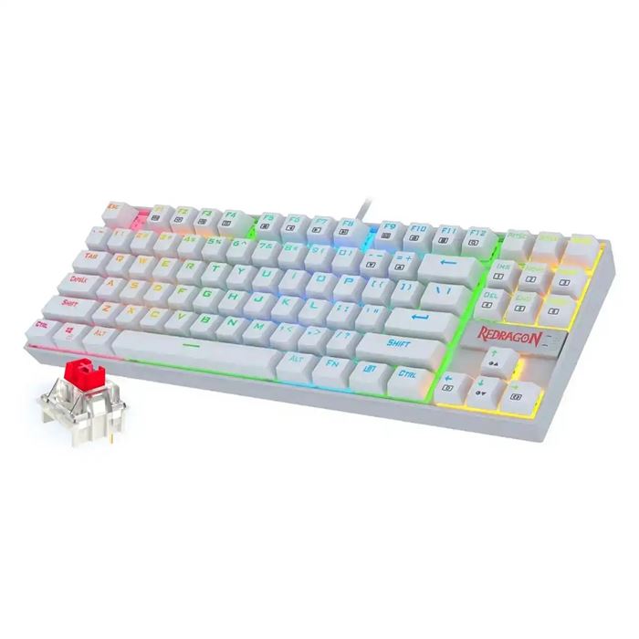 کیبورد گیمینگ ردراگون سفید Redragon K552 Kumara (سوییچ قرمز) - 5