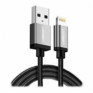 Ugreen US199 Usb 2.0 A To Lightning Cable Nickel Plating Aluminum Braid 1.5M Cable 