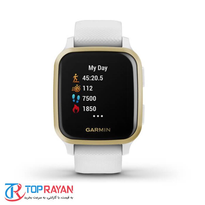 ساعت هوشمند گارمین مدل Venu Sq Light Gold Aluminium Bezel - 3