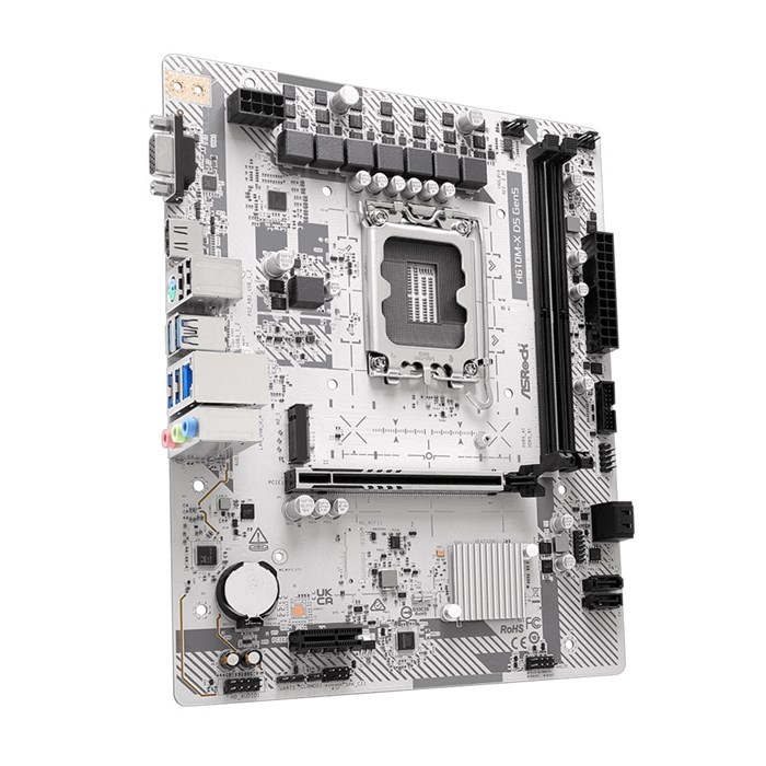 مادربرد سفید ازراک مدل H610M-X DDR5  - 2