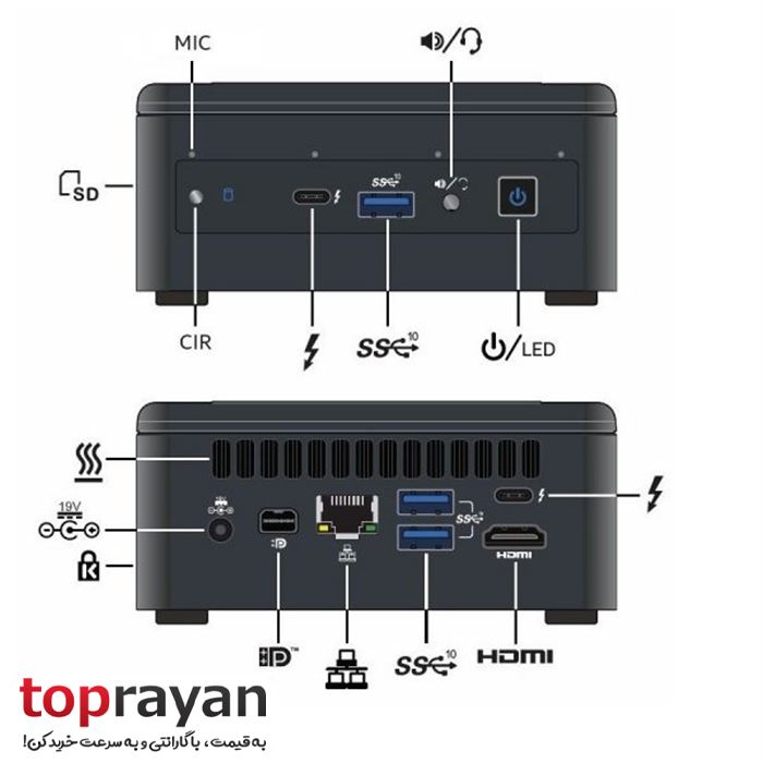 مینی پی سی اینتل مدل NUC11PAHi3 BOX - 3