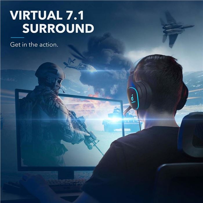 هدست گیمینگ با سیم 7.1 کانال انکر مدل SOUNDCORE STRIKE 3  - 3