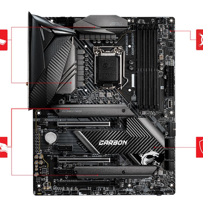 مادربرد ام اس آی مدل MPG Z490 GAMING CARBON WIFI سوکت 1200 - 4