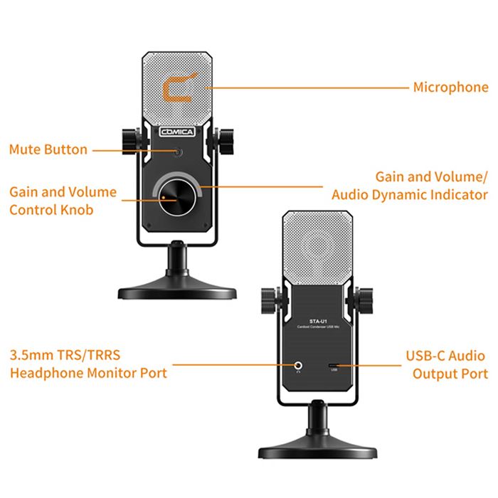 میکروفون استودیویی کامیکا مدل STA-U1 رابط USB - 8