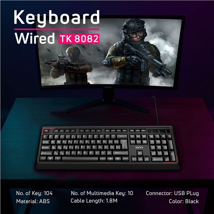 کیبورد تسکو مدل TK 8082 - 7