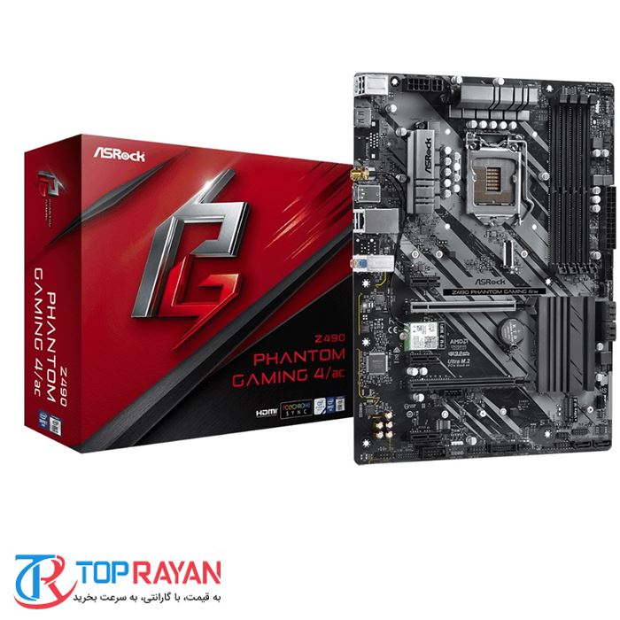 مادربرد ازراک مدل Z490 Phantom Gaming 4/ac سوکت 1200 - 2