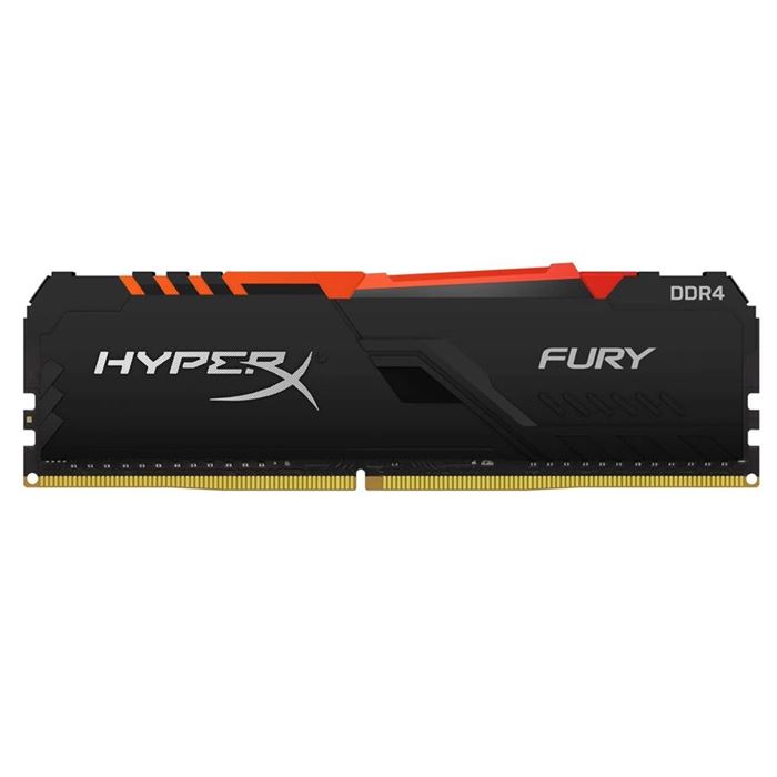 رم کینگستون سری HyperX Fury RGB با ظرفیت 8 گیگابایت و فرکانس 3200 مگاهرتز 