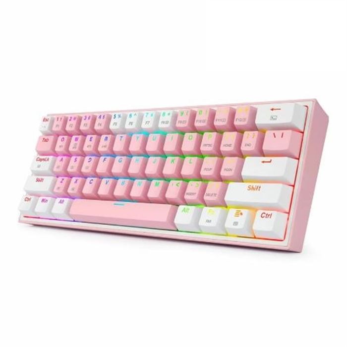 کیبورد مکانیکال گیمینگ ردراگون K616 FIZZ Pro PINK/WHITE RGB