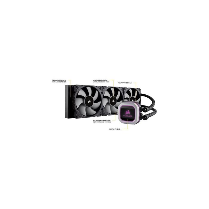 خنک کننده مایع پردازنده کرسیر مدل Hydro Series H۱۵۰i PRO RGB - 8