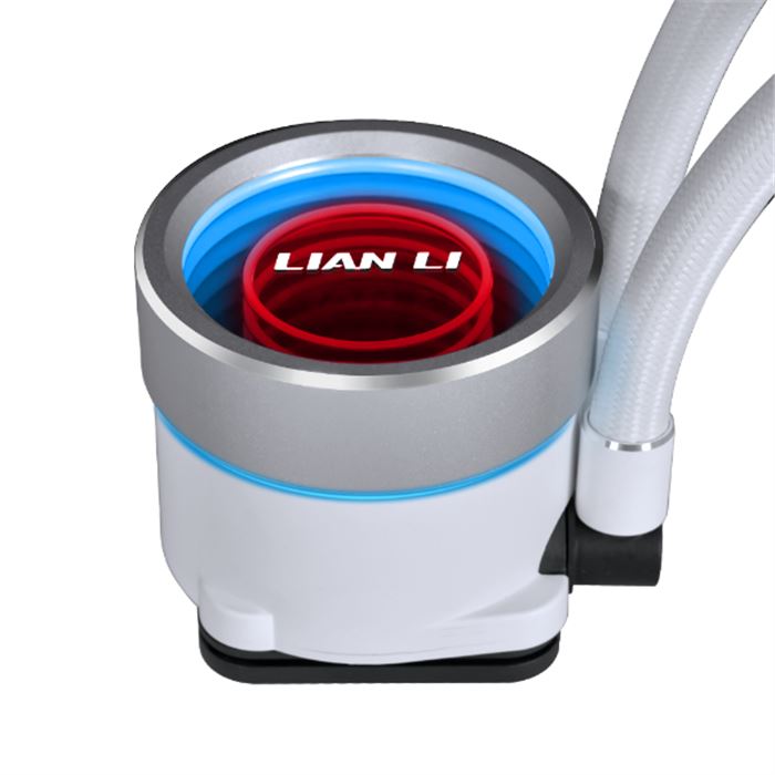 کولر پردازنده مایع لیان لی سفید مدل 240 GA II TRINITY - 3