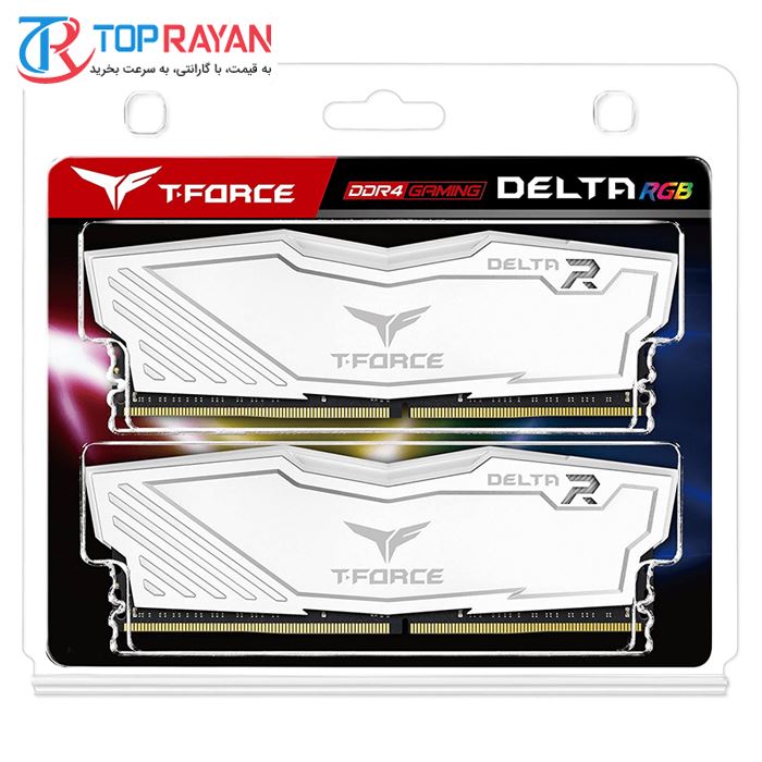 رم دسکتاپ تیم گروپ دو کاناله مدل Delta RGB با فرکانس 3200 مگاهرتز و تایمینگ CL16 با ظرفیت 64 گیگابایت - 6
