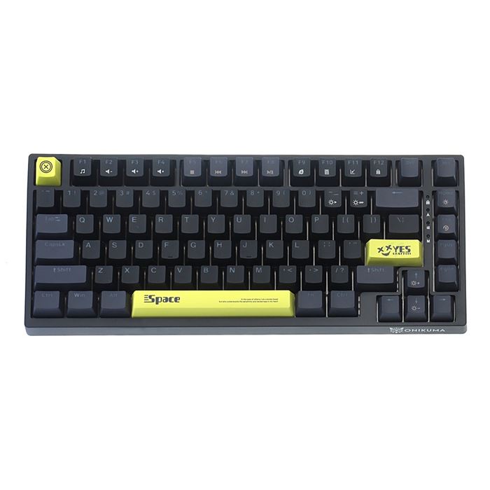 کیبورد گیمینگ اونیکوما مدل G52، مکانیکال سوییچ قهوه ای، Tenkeyless، نورپردازی RGB - 3
