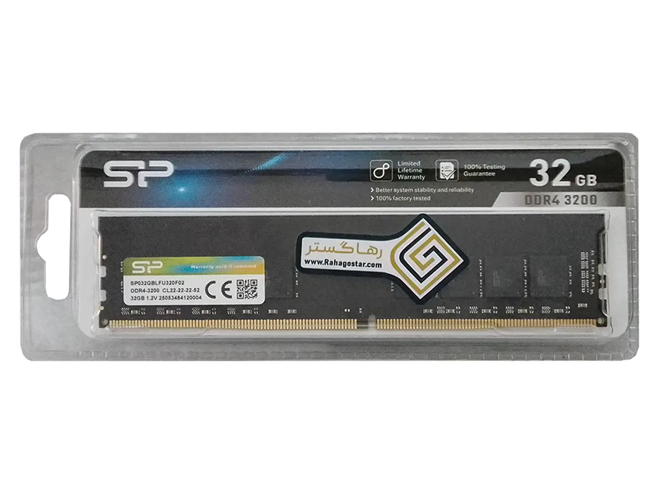 رم کامپیوتر DDR4 سیلیکون پاور 3200 مگاهرتز CL22 ظرفیت 32 گیگابایت - 3