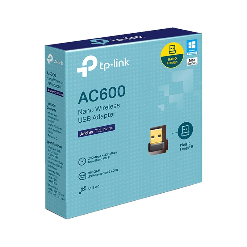 کارت شبکه USB بی‌سیم AC600 تی پی-لینک مدل Archer T2U Nano - 3