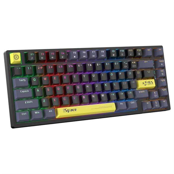 کیبورد گیمینگ اونیکوما مدل G52، مکانیکال سوییچ قهوه ای، Tenkeyless، نورپردازی RGB - 7