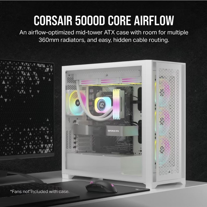 کیس کورسیر سفید 5000D CORE AIRFLOW - 6