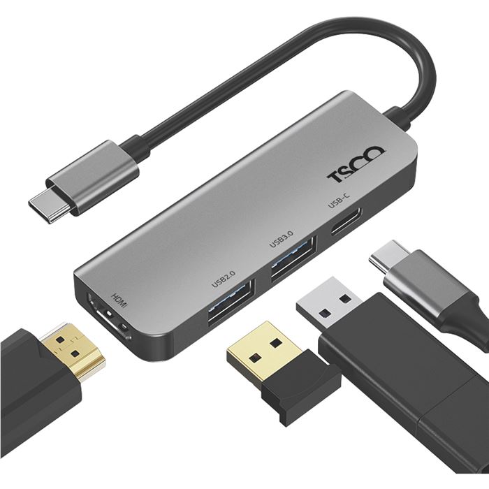 هاب USB تسکو چهار پورت تایپ سی مدل THU 1152 - 4