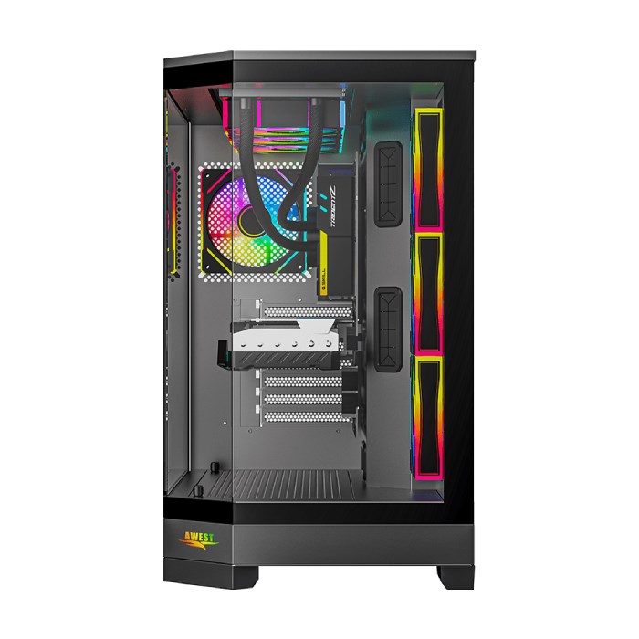 کیس گیمینگ مشکی اوست مدل GT-AQ1-MB - 2