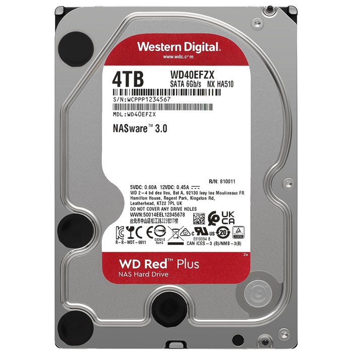 هارددیسک اینترنال وسترن دیجیتال مدل Red Plus 4TB 3.5" 5400rpm - 2