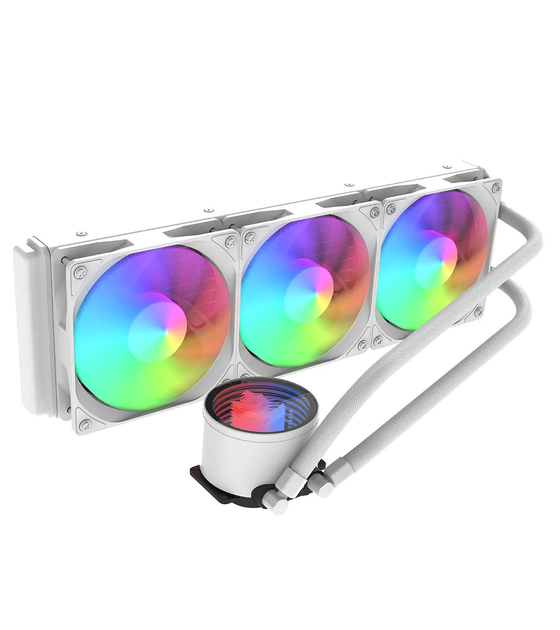 خنک کننده مایع پردازنده ردراگون سفید مدل CCW-3013W 360 RGB - 2