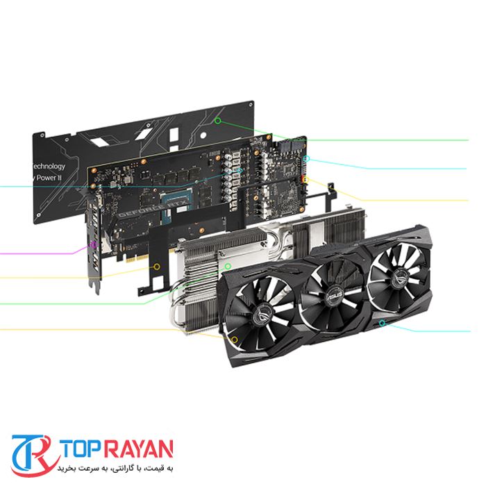 کارت گرافیک ایسوس مدل ROG-STRIX-RTX۲۰۷۰S-A۸G-GAMING با حافظه ۸ گیگابایت - 6