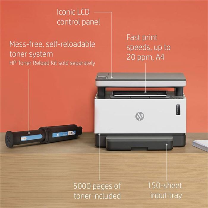 پرینتر لیزری اچ پی مدل Neverstop Laser MFP 1200a - 3