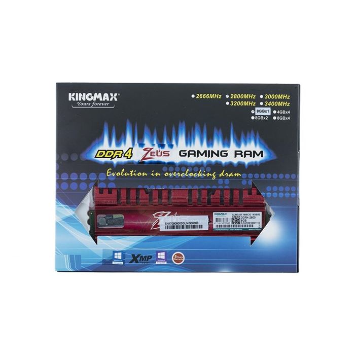 رم دسکتاپ DDR4 تک کاناله 2800 مگاهرتز CL14 کینگ مکس مدل Zeus ظرفیت 8 گیگابایت - 4