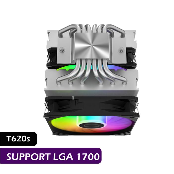 خنک کننده پردازنده کولر مستر مدل T620s ARGB LGA1700 - 13
