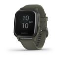 Garmin Venu Sq Music Edition Slate Aluminium Bezel with Moss Case and Silicone Band
