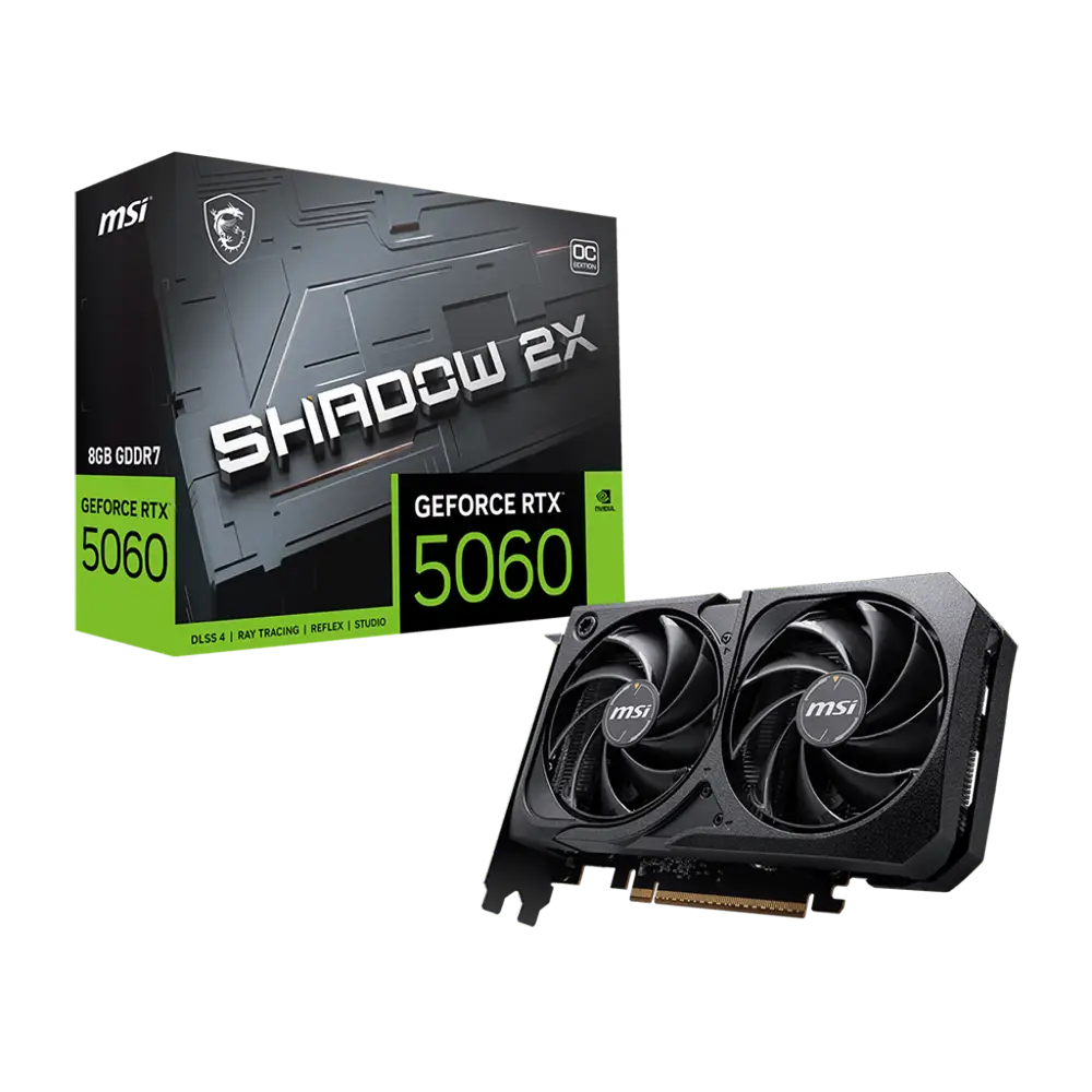 MSI GeForce RTX 5060  8G SHADOW 2X OC DDR7 Graphics Card