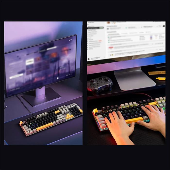 کیبورد با سیم مخصوص بازی آئولا مدل S500 - 8