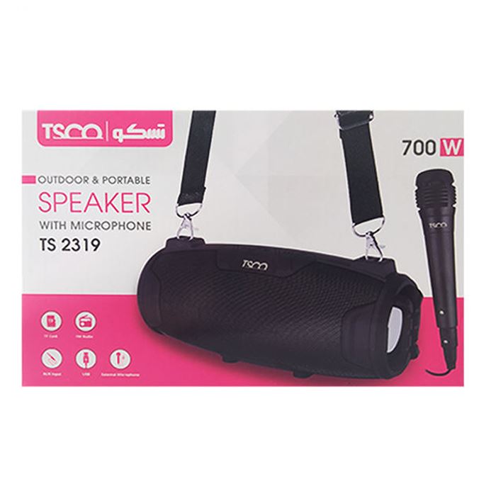 اسپیکر قابل حمل بلوتوثی میکروفون دار تسکو مدل TS 2319 - 5