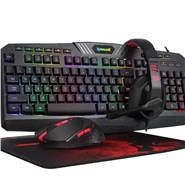Redragon 4 in 1 Combo S101-BA Keyboard and Mouse and Headset and Mouse Pad