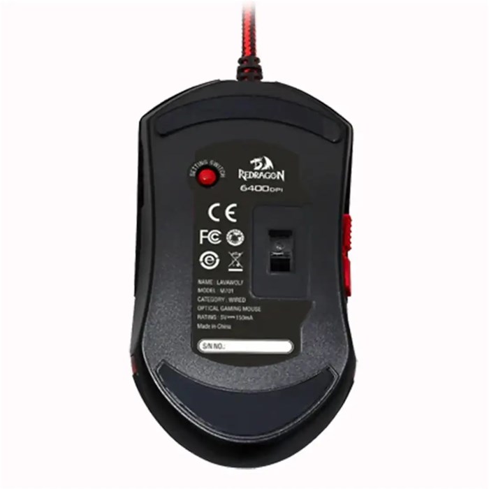 ماوس گیمینگ ردراگون Lavawolf M701 Black - 4