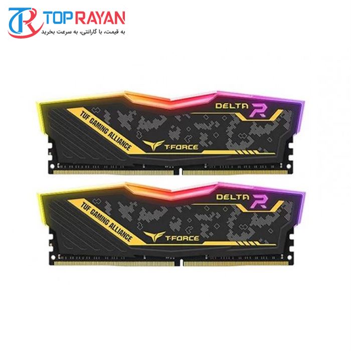 رم تیم گروپ سری T-Force TUF Delta RGB با ظرفیت 32 گیگابایت و فرکانس 3200 مگاهرتز - 2