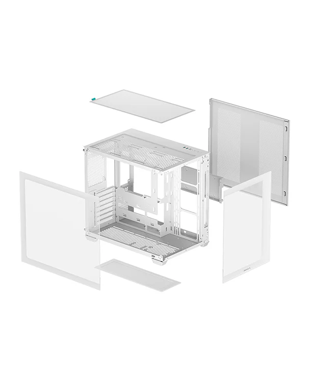 کیس گیمینگ سفید دیپ کول مدل CG530 WH - 4