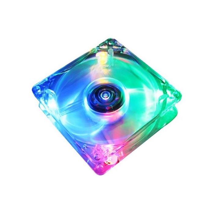 Bluelans 8025 Clear 8cm with LED Lights Chassis Cooling Fan for PC Computer Case Cooler - 2