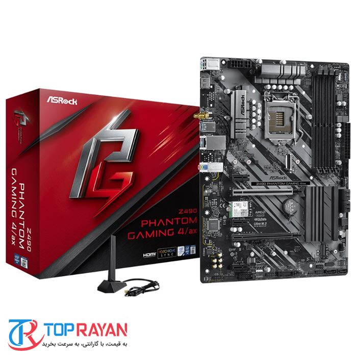 مادربرد ازراک مدل Z490 Phantom Gaming 4/ax سوکت 1200 - 2