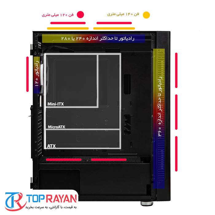 کیس کامپیوتر مستر تک Master Tech S400 - 7