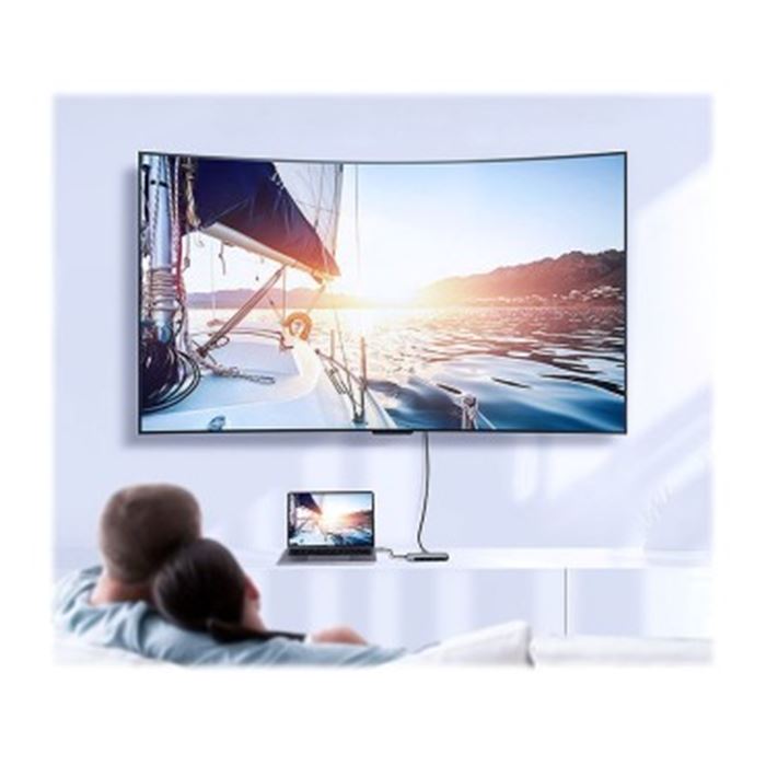 هاب 2 پورت Type C به 3.0 USB با یک پورت HDMI و VGA و DisplayPort و LAN و درگاه کارت حافظه با قابلیت PD یوگرین CM274 — 5