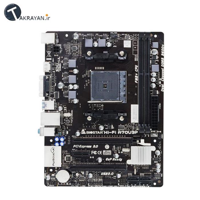 مادربرد بایوستار مدل Hi-Fi A70U3P Ver 6.2 سوکت +FM2 - 3
