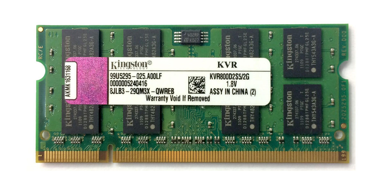 رم کامپیوتر کینگستون KVR DDR2 با ظرفیت 2 گیگابایت فرکانس 800 مگاهرتز