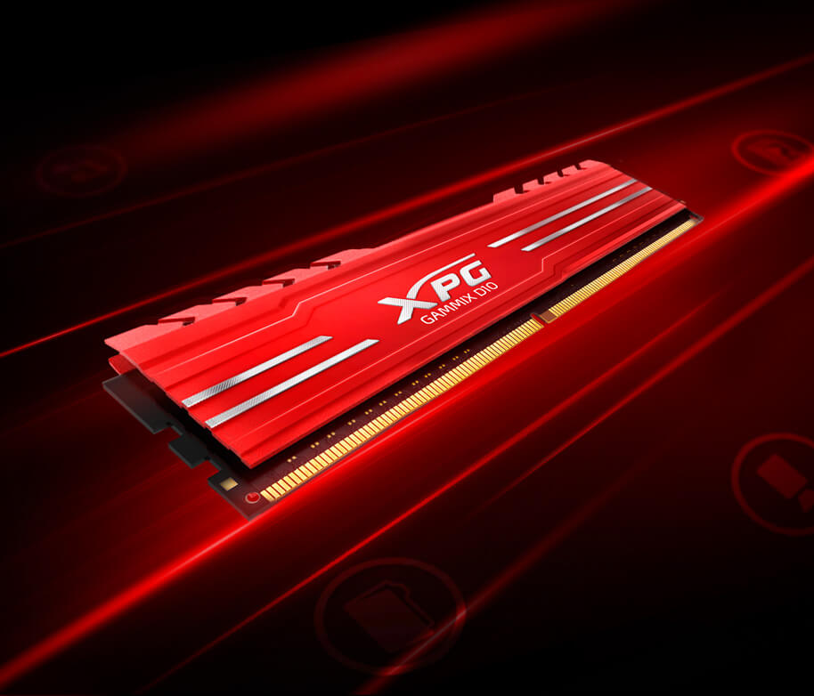 رم دسکتاپ DDR4 تک کاناله 3000 مگاهرتز CL16 ای دیتا مدل XPG GAMMIX D10 ظرفیت 64 گیگابایت