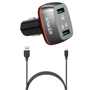 Anker A2224H12 Power Drive 2 with Quick Charge 3.0 Car Charger With microUSB Cable