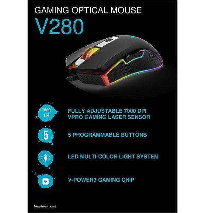 ماوس با سیم گیمینگ راپو مدل V280  - 4